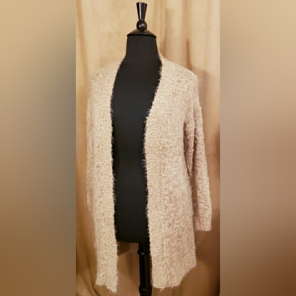 PINK LILY TEXTURED DUSTER CARDIGAN - Picture 3 of 11